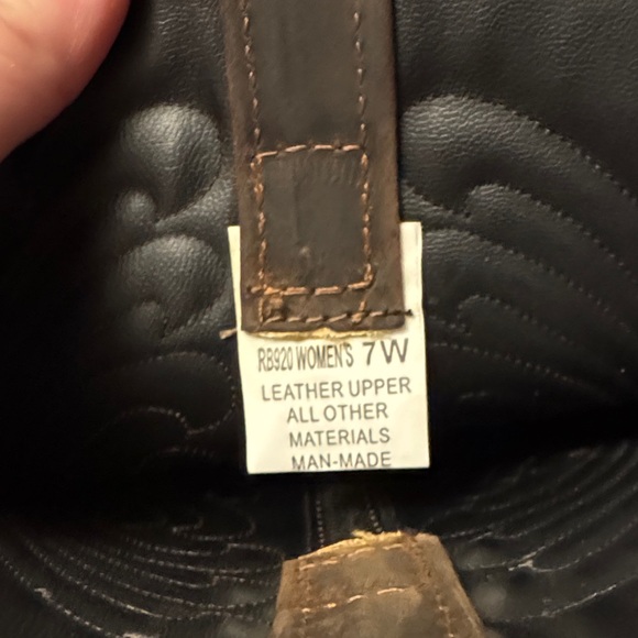 Masterson RB920 Western Leather Rodeo Cowboy Boots Pointed Toe Tips Women's 7 - Picture 8 of 9